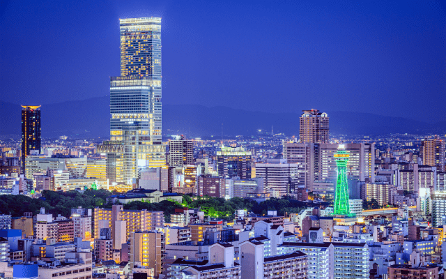 あべのハルカスを映した風景画像